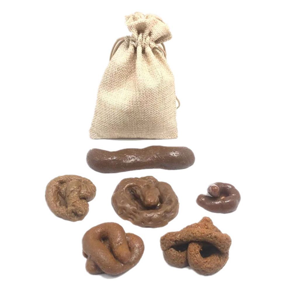 Fake Poop Gag Gift - 6個入り、いたずらグッズ、ストレス解消、お祭り気分を盛り上げる、リアルな形状の、面白いおもちゃ、偽のうんち。