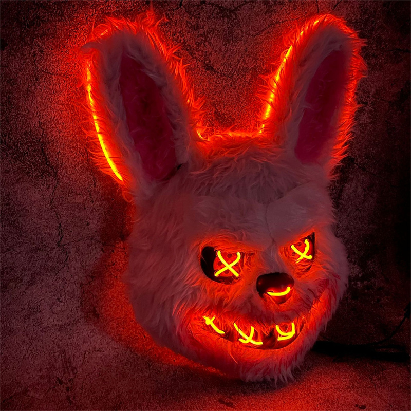 Led Purge Mask Halloween - バニーマスク マスカレード LED ウサギ クマ マスク