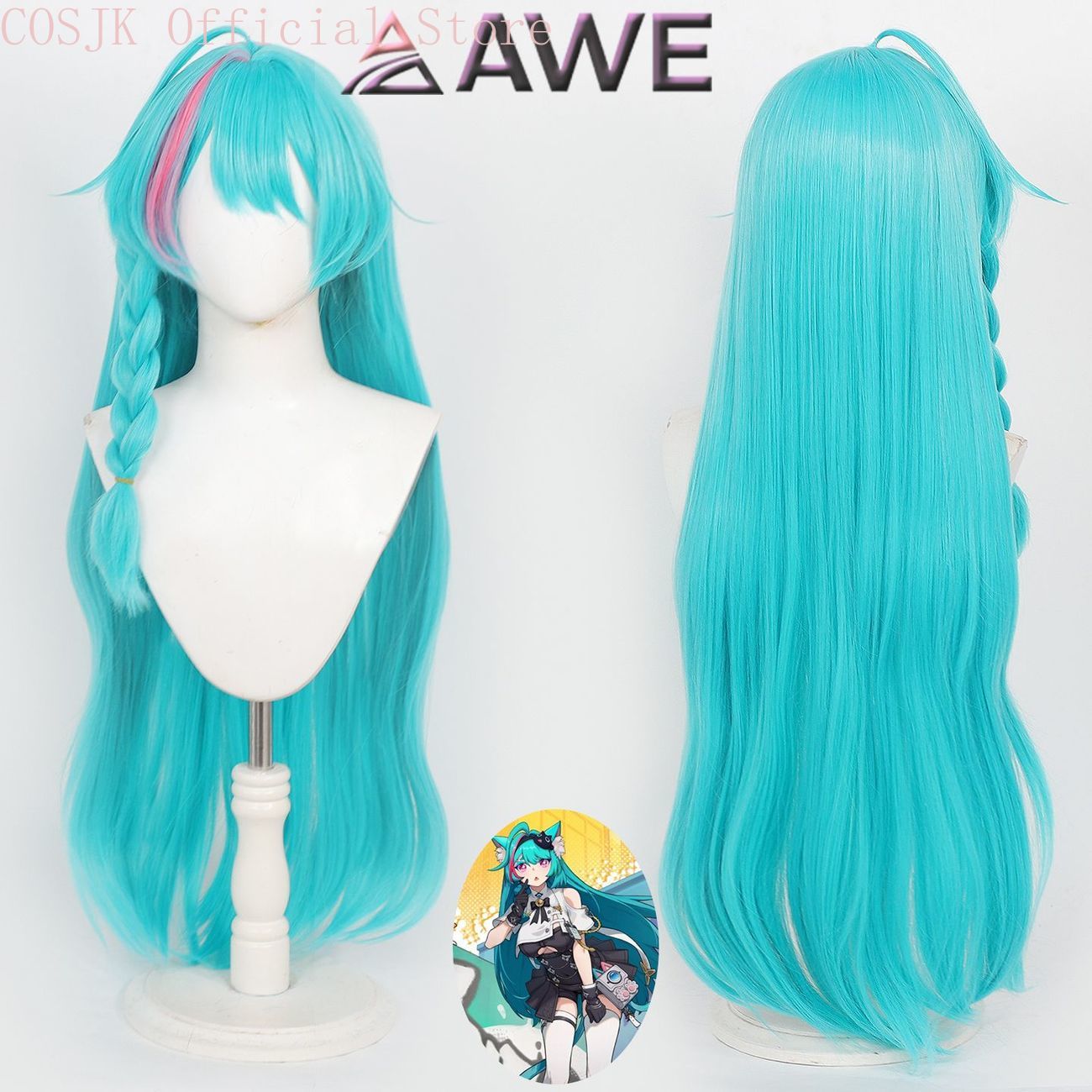 ネヴァネス・トゥ・エバネス ミントのコスプレフィギュア、ハロ - Anime Cosplay Wig Heat Resistant のレビューと価格