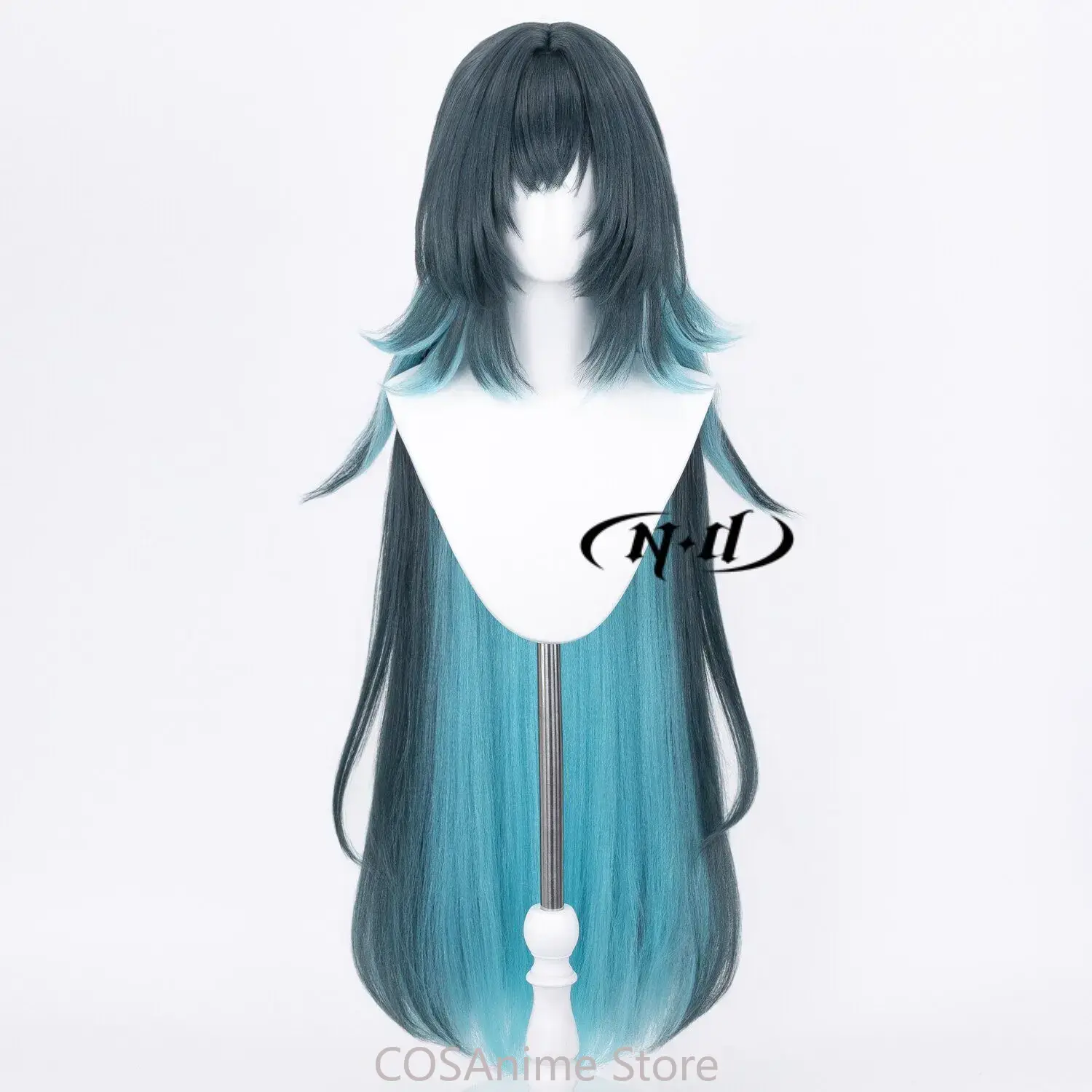 ダニカ（原神）コスプレウィッグ、110cm、ダークブルーのロ - Anime Cosplay Wig Heat Resistant のレビューと価格